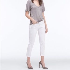 AG Stilt White Cropped Jeans
